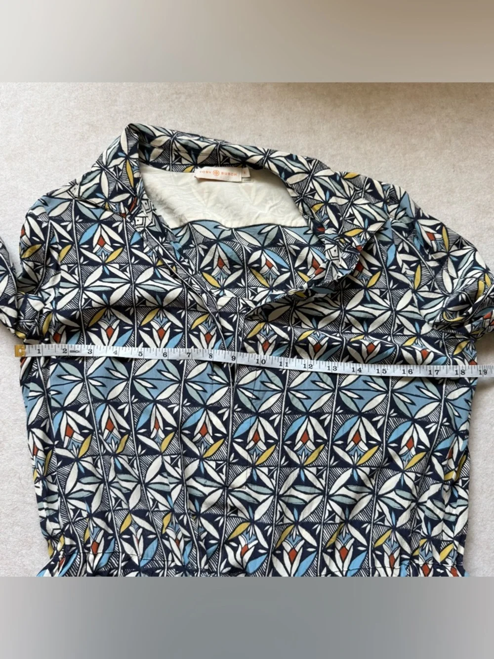 Tory Burch 100% Silk Tunic Dress Size 4 Flawed